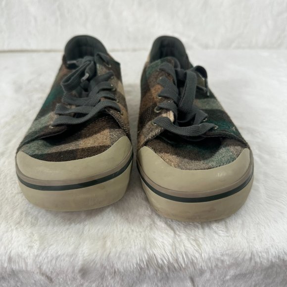 Keen Womens Elsa III 1021927 Brown Green Plaid Lace Up Sneaker Shoes Size 7.5 - Picture 2 of 11